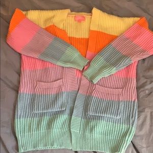 Pastel pride rainbow cardigan
